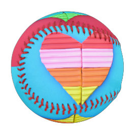 Pop Art Liebe Twin Rainbow Hearts Baseball