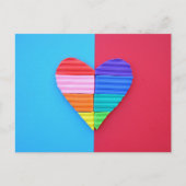 Pop Art Liebe Twin Rainbow Hearts Postkarte (Vorderseite)
