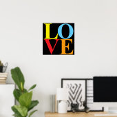 Pop Art LIEBE | Typografie Poster (Heimbüro)