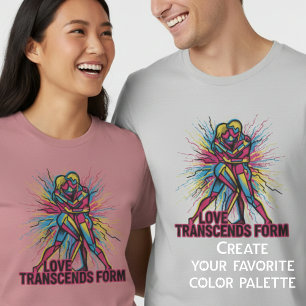 Pop Art Liebe überschreitet Form Cyberpunk Paar Gr T-Shirt