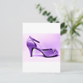 Pop Art Lila High Heel Schuhe Abstrakt Postkarte (Stehend Vorderseite)