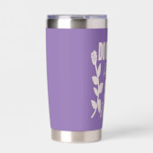 Pop Art Lila mit negativer Raummeldung Thermobecher (Vorderseite)