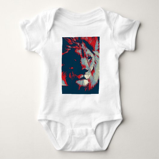 Pop Art Lion Baby Strampler (Vorderseite)
