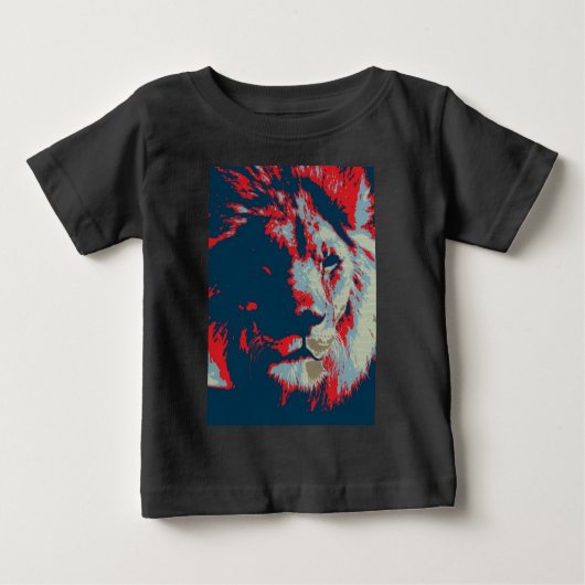 Pop Art Lion Baby T-shirt (Vorderseite)