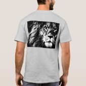 Pop Art Lion Back-Side Print Template Mens T-Shirt (Rückseite)