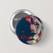 Pop Art Lion Button (Vorne & Hinten)