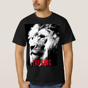 Pop Art Lion Face Elegante Männer Modernes Templat T-Shirt