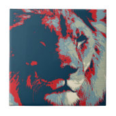 Pop Art Lion Fliese (Vorderseite)