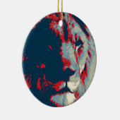 Pop Art Lion Keramik Ornament (Rechts)