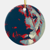 Pop Art Lion Keramik Ornament (Vorne)