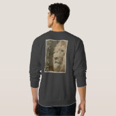 Pop Art Lion Kopf King Back Print Mens Sweatshirt (Schwarz voll)
