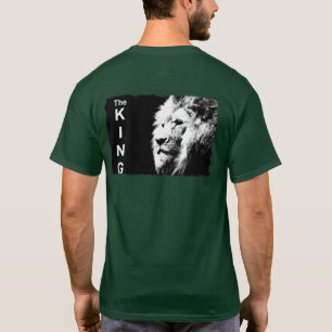 Pop Art Lion Modernes Template Deep Forest Green T-Shirt