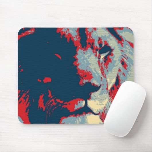 Pop Art Lion Mousepad (Mit Mouse)