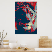 Pop Art Lion Poster (Küche)