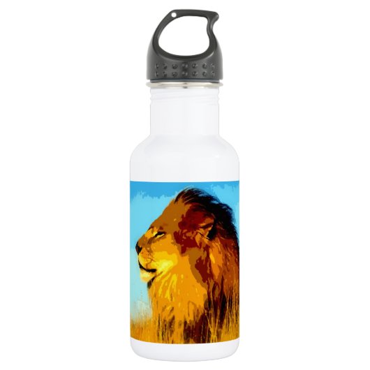 Pop Art Lion Trinkflasche (Vorderseite)