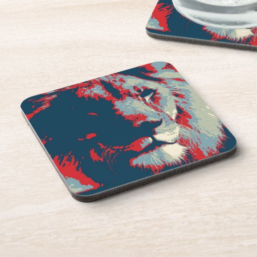 Pop Art Lion Untersetzer (Linke Seite)