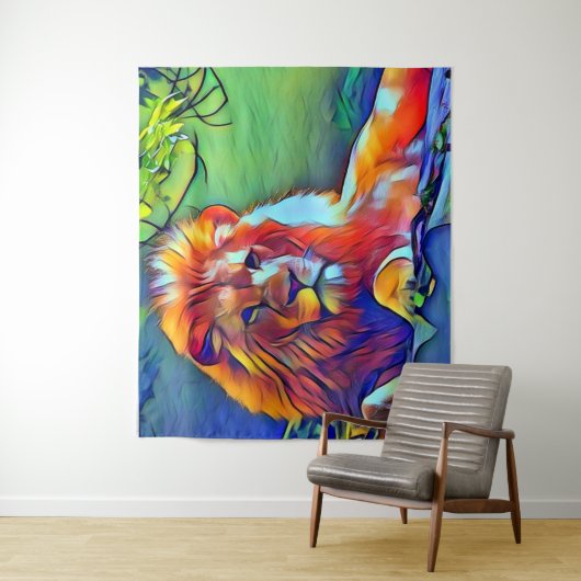 Pop Art Lion Wandteppich (Beispiel)
