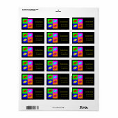 Pop Art Lippenstift Kuss Adressaufkleber (Vorne)