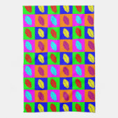Pop Art Lippenstift Kuss Geschirrtuch (Vertikal)