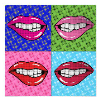 Pop Art Lips Foto drucken