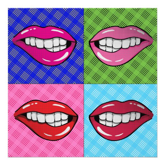 Pop Art Lips Foto drucken (Vorne)