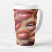 Pop Art Lips Latte Tasse 12 & 17 oz (Rechte Ecke)