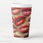 Pop Art Lips Latte Tasse 12 & 17 oz (Vorderseite)