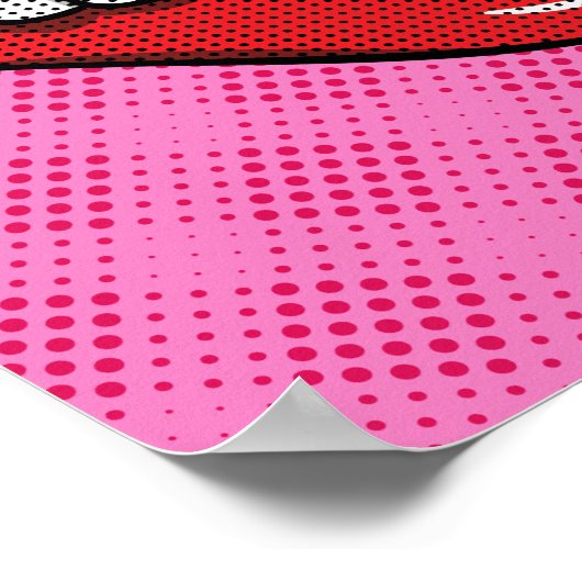 Pop Art Lips Poster (Ecke)