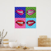 Pop Art Lips Poster (Küche)