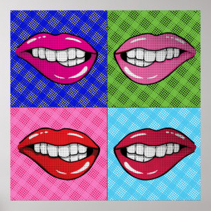 Pop Art Lips Poster