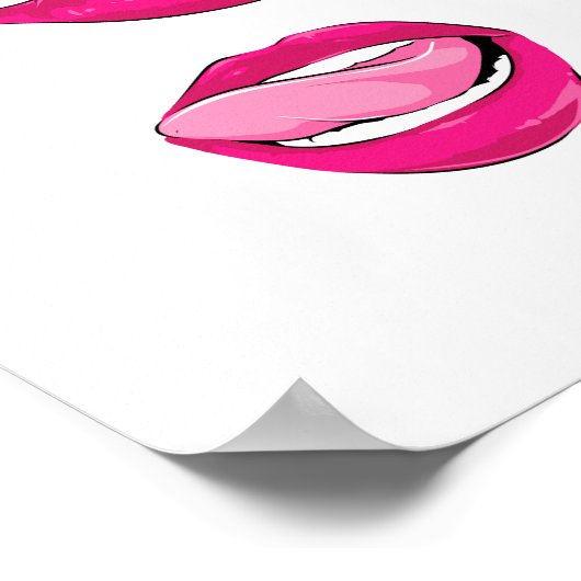 Pop Art Lips Poster (Ecke)