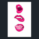Pop Art Lips Poster<br><div class="desc">Diese blass rosa verführerischen Lippen sind nur der Pop, den Sie für Ihre Zuhause oder Ihr Büro brauchen.</div>