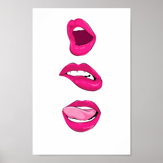Pop Art Lips Poster (Vorne)