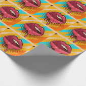 Pop Art Lips: Vintag Trendy Geschenkpapier (Ecke)
