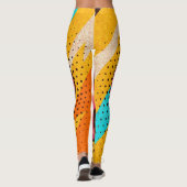 Pop Art Lips: Vintag Trendy Leggings (Rückseite)