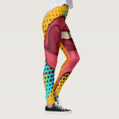 Pop Art Lips: Vintag Trendy Leggings (Rechts)
