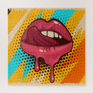 Pop Art Lips: Vintag Trendy Puzzle
