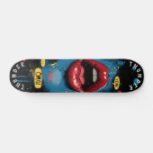Pop Art Lips with Comic Expressions - Fett Retro Skateboard (Horizontal)