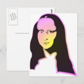 Pop Art Lisa Postkarte (Vorne/Hinten)