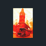 Pop Art London Bus Big Ben Red Orange Yellow Leinwanddruck<br><div class="desc">Travel Art Fotos of Symbos of World's Famous Capital Cities - Symbos of London: the Big Ben & Routemaster Bus Pop Art Image - Historical Iconic Buildings of London</div>