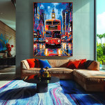 Pop Art London Bus mit Big Ben Backdrop Leinwanddruck<br><div class="desc">Erleben Sie den Charme und die Energie Londons mit diesem kühlen Pop mit einem roten Doppeldeckerbus vor der Kulisse des Big Ben. Die lebhaften Farben und der Retro-Stil machen die Stadt zum Leben erweckt, ideal für Pop-Kunstfans, britische Kultur und trendige städtische Dekoration. Fügen Sie Ihrem Raum eine lebendige und moderne...</div>