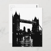 Pop Art London Tower Bridge Postkarte (Vorne/Hinten)