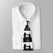 Pop Art London Tower Bridge Silhouette Krawatte (Gebunden)