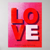 Pop Art LOVE Typography Abstract Valentine design Poster (Vorne)