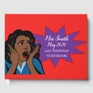 Pop Art lustig modern 21. Geburtstag Gästebuch
