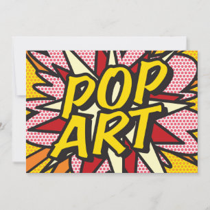 POP ART Lustige Retro-Comic-Book-Pop-Art Einladung