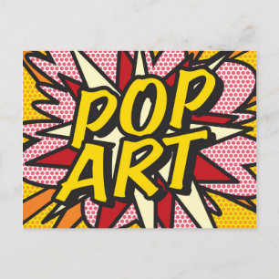 POP ART Lustige Retro-Comic-Book-Pop-Art Postkarte