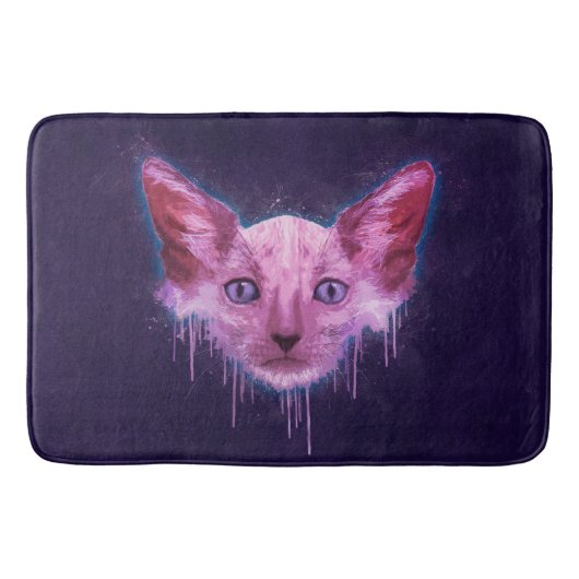 Pop Art Lykoi Cat Badematte (Vorderseite)