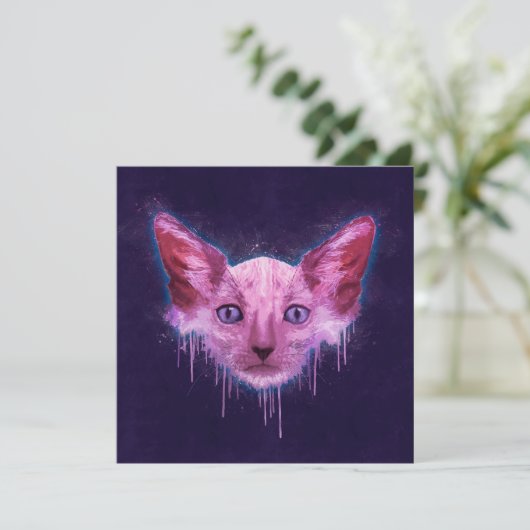 Pop Art Lykoi Werewolf Cat (Stehend Vorderseite)