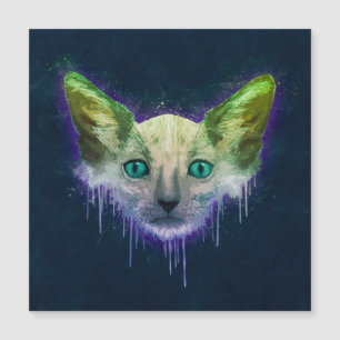 Pop Art Lykoi Werewolf Cat Magnetkarte